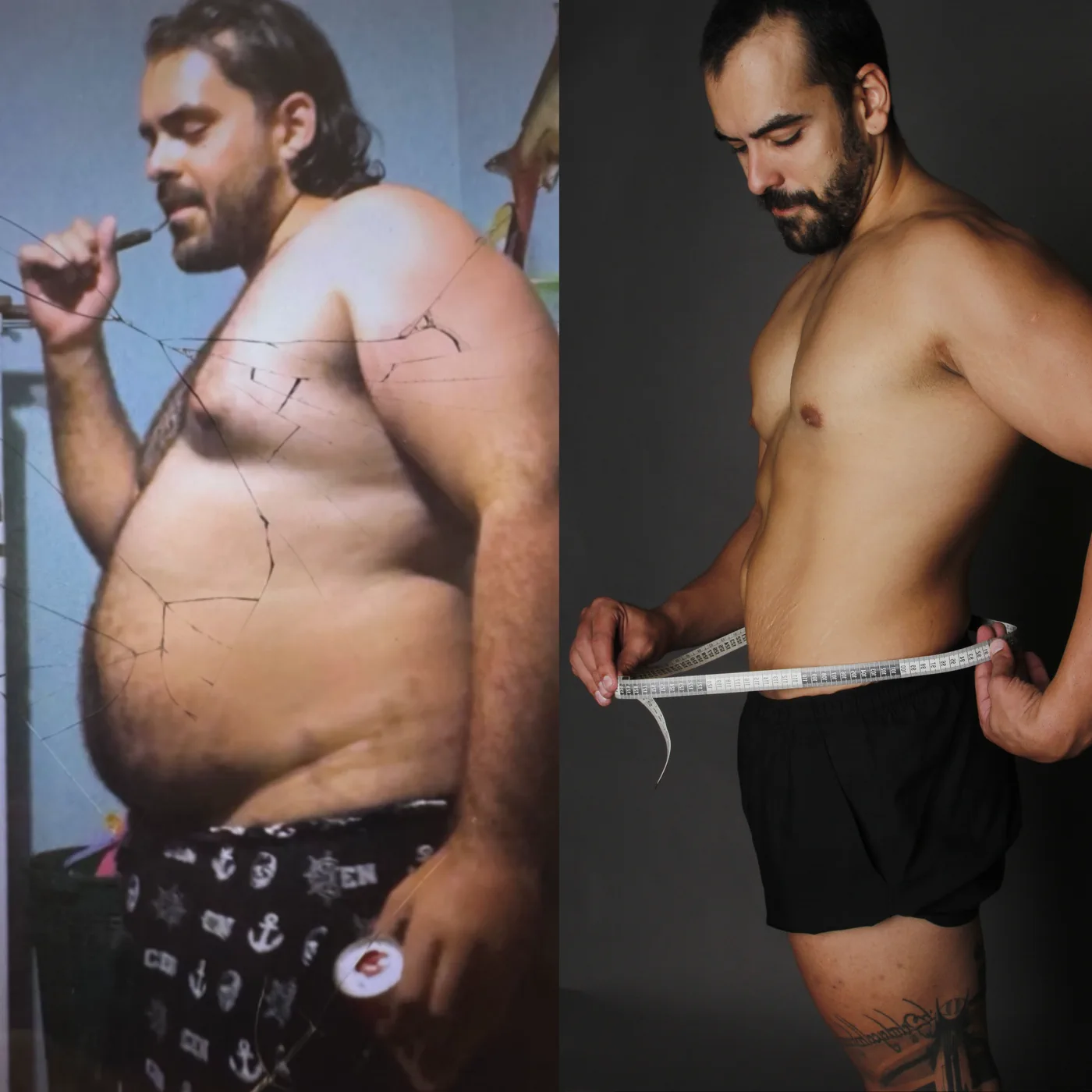 Gusttanu antes e depois de emagrecer mais de 50 quilos